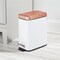 mDesign Step Trash Can, Gallon Garbage Bin, Removable Liner Bucket